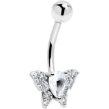 Cubic Zirconia Style Butterfly Belly Ring - BodyCandy - Flyclothing LLC