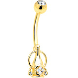 Clear Gem Champagne Dreams Dangle Belly Ring - BodyCandy - Flyclothing LLC