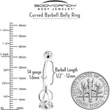 Clear Gem Champagne Dreams Dangle Belly Ring - BodyCandy - Flyclothing LLC
