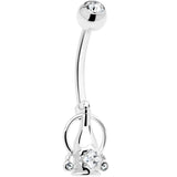 Clear Gem Champagne Dreams Dangle Belly Ring - BodyCandy - Flyclothing LLC
