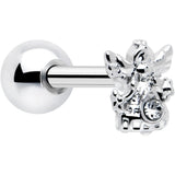 16G 1/4 Clear CZ Gem Fabulous Angel Cartilage Tragus Earring - BodyCandy - Flyclothing LLC