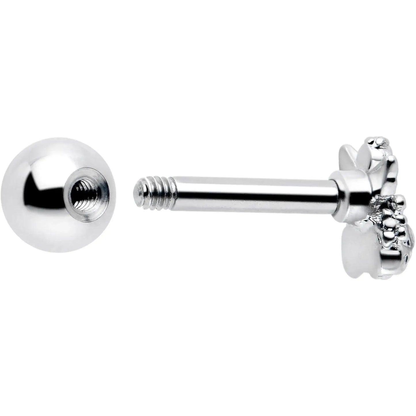 16G 1/4 Clear CZ Gem Fabulous Angel Cartilage Tragus Earring - BodyCandy - Flyclothing LLC
