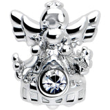 16G 1/4 Clear CZ Gem Fabulous Angel Cartilage Tragus Earring - BodyCandy - Flyclothing LLC