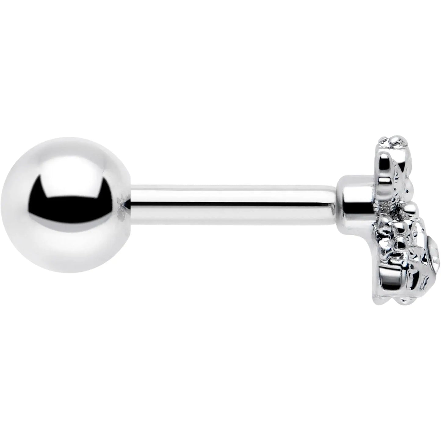 16G 1/4 Clear CZ Gem Fabulous Angel Cartilage Tragus Earring - BodyCandy - Flyclothing LLC