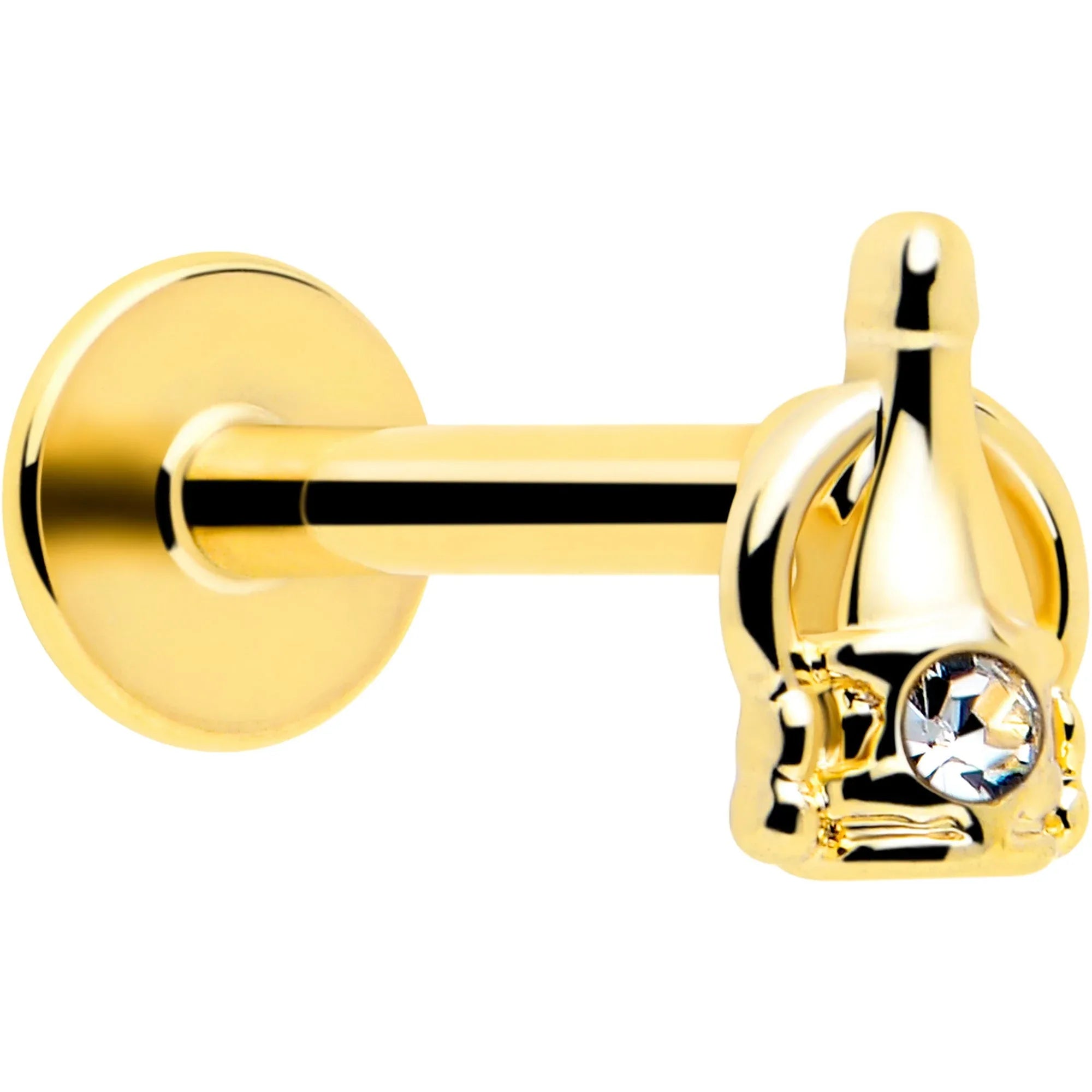 16G 5/16 Clear Gem Champagne Dreams Labret Monroe Tragus - BodyCandy - Flyclothing LLC