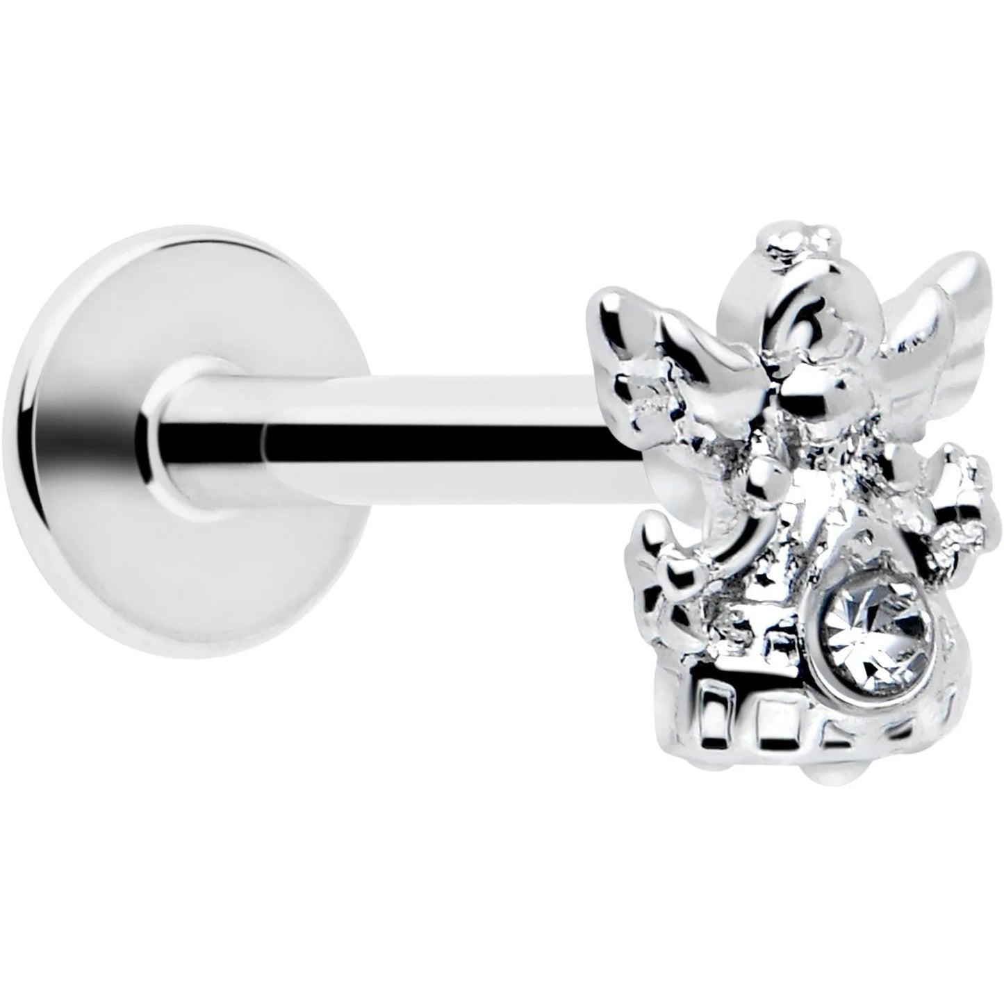 16G 5/16 Clear CZ Gem Fabulous Angel Labret Monroe Tragus - BodyCandy - Flyclothing LLC