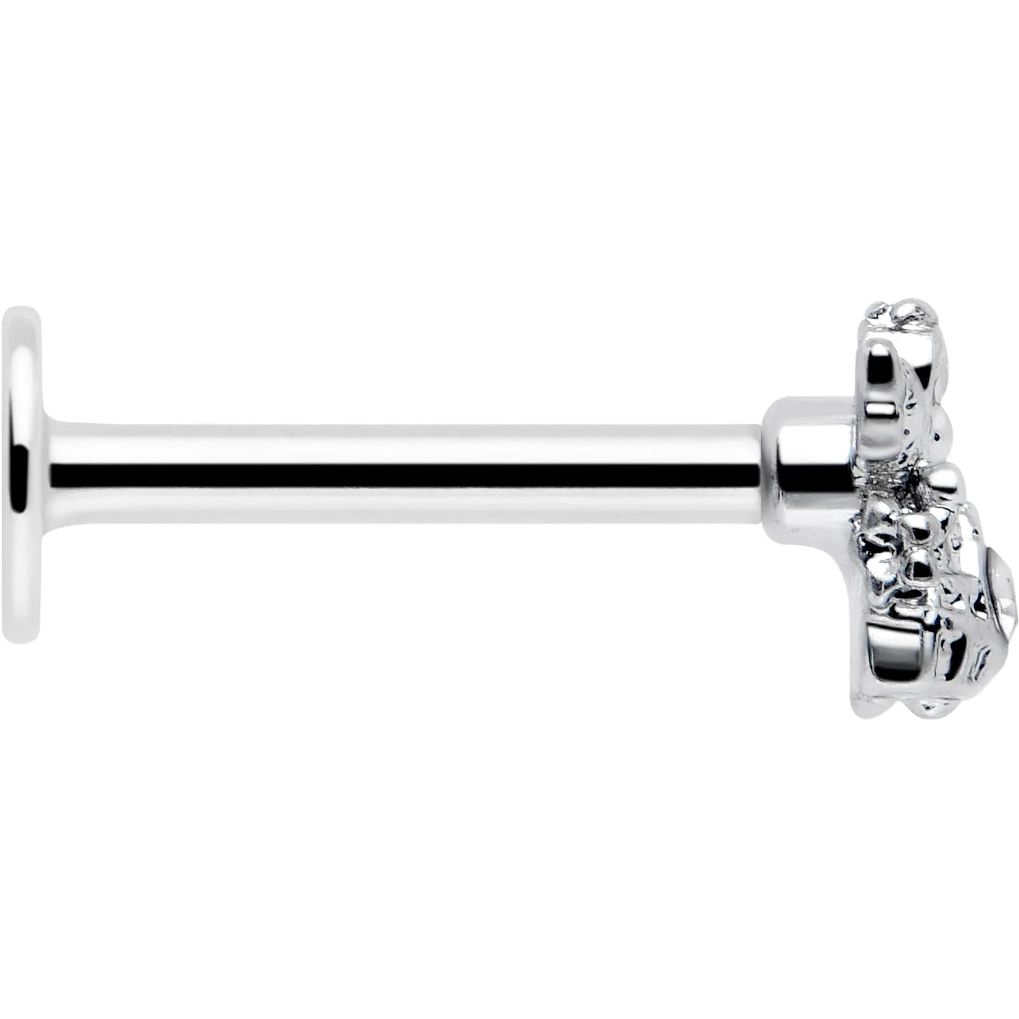 16G 5/16 Clear CZ Gem Fabulous Angel Labret Monroe Tragus - BodyCandy - Flyclothing LLC