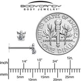 16G 5/16 Clear CZ Gem Fabulous Angel Labret Monroe Tragus - BodyCandy - Flyclothing LLC