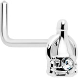20G 7mm Clear Gem Champagne Dreams L Shape Nose Ring - BodyCandy - Flyclothing LLC