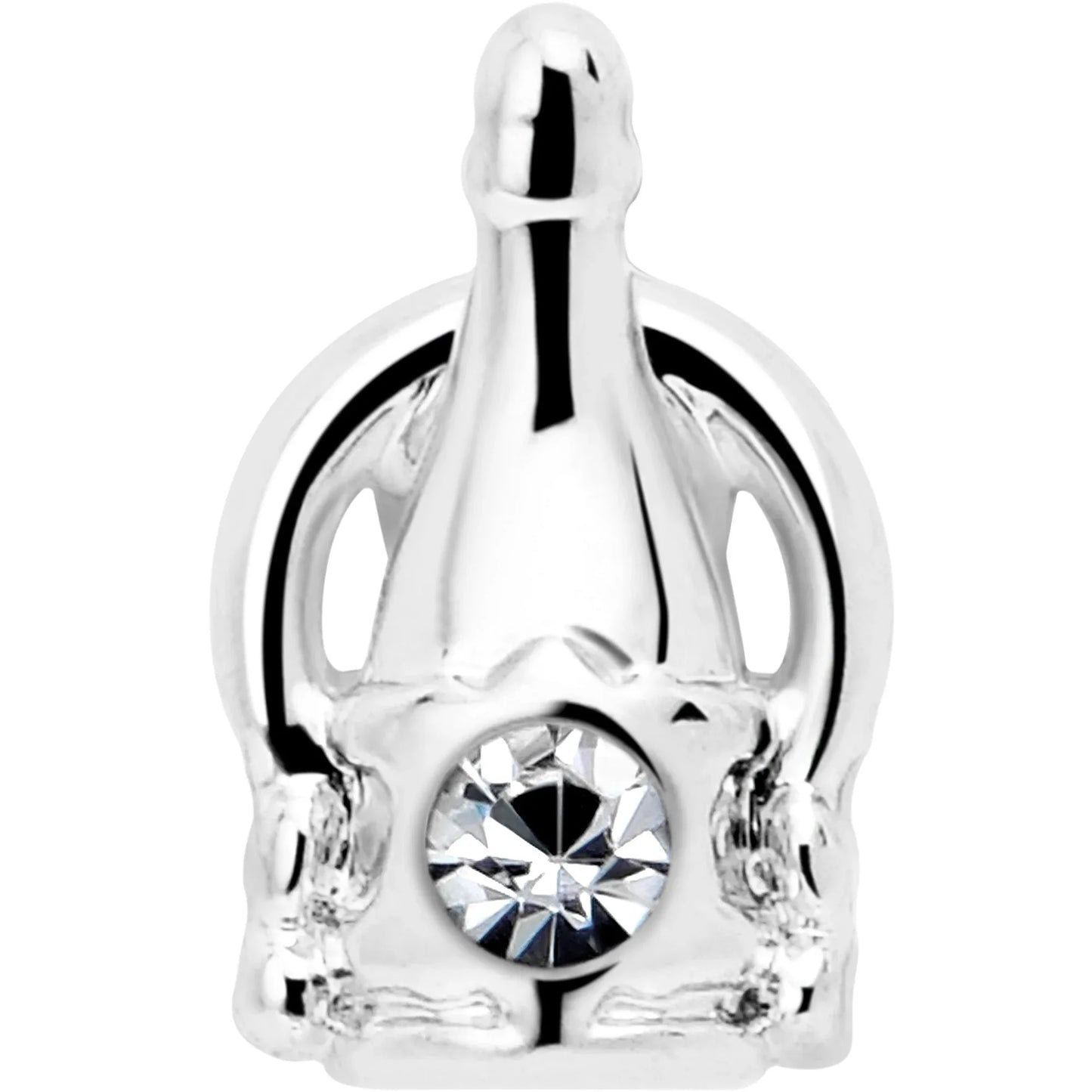 20G 7mm Clear Gem Champagne Dreams L Shape Nose Ring - BodyCandy - Flyclothing LLC