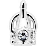 20G 7mm Clear Gem Champagne Dreams L Shape Nose Ring - BodyCandy - Flyclothing LLC