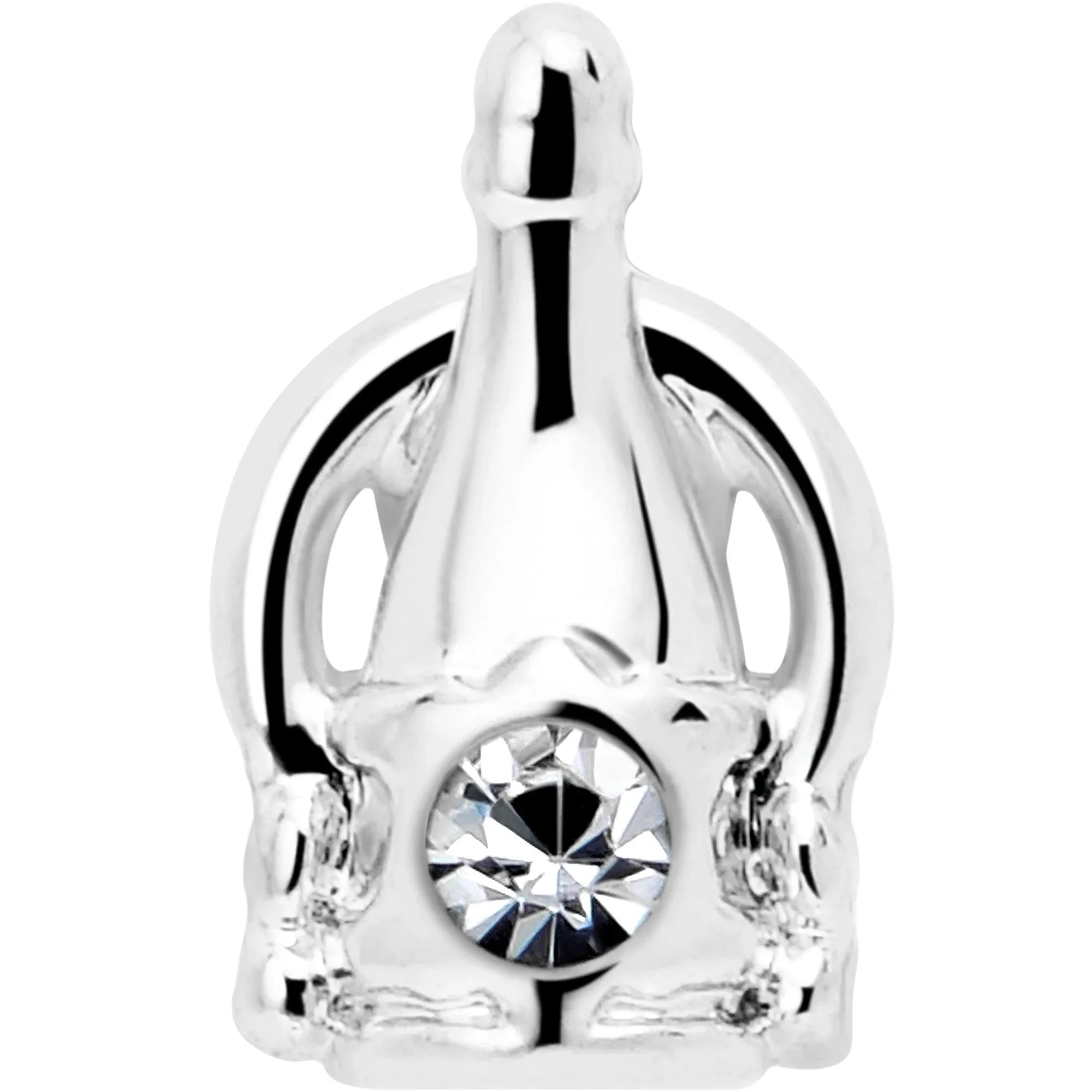 20G 7mm Clear Gem Champagne Dreams L Shape Nose Ring - BodyCandy - Flyclothing LLC