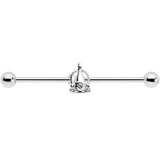 14G Clear Gem Champagne Dreams Industrial Barbell 38mm - BodyCandy - Flyclothing LLC