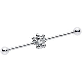 14G Clear CZ Gem Fabulous Angel Industrial Barbell 38mm - BodyCandy - Flyclothing LLC