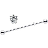 14G Clear CZ Gem Fabulous Angel Industrial Barbell 38mm - BodyCandy - Flyclothing LLC