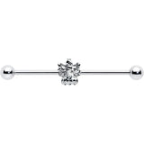 14G Clear CZ Gem Fabulous Angel Industrial Barbell 38mm - BodyCandy - Flyclothing LLC
