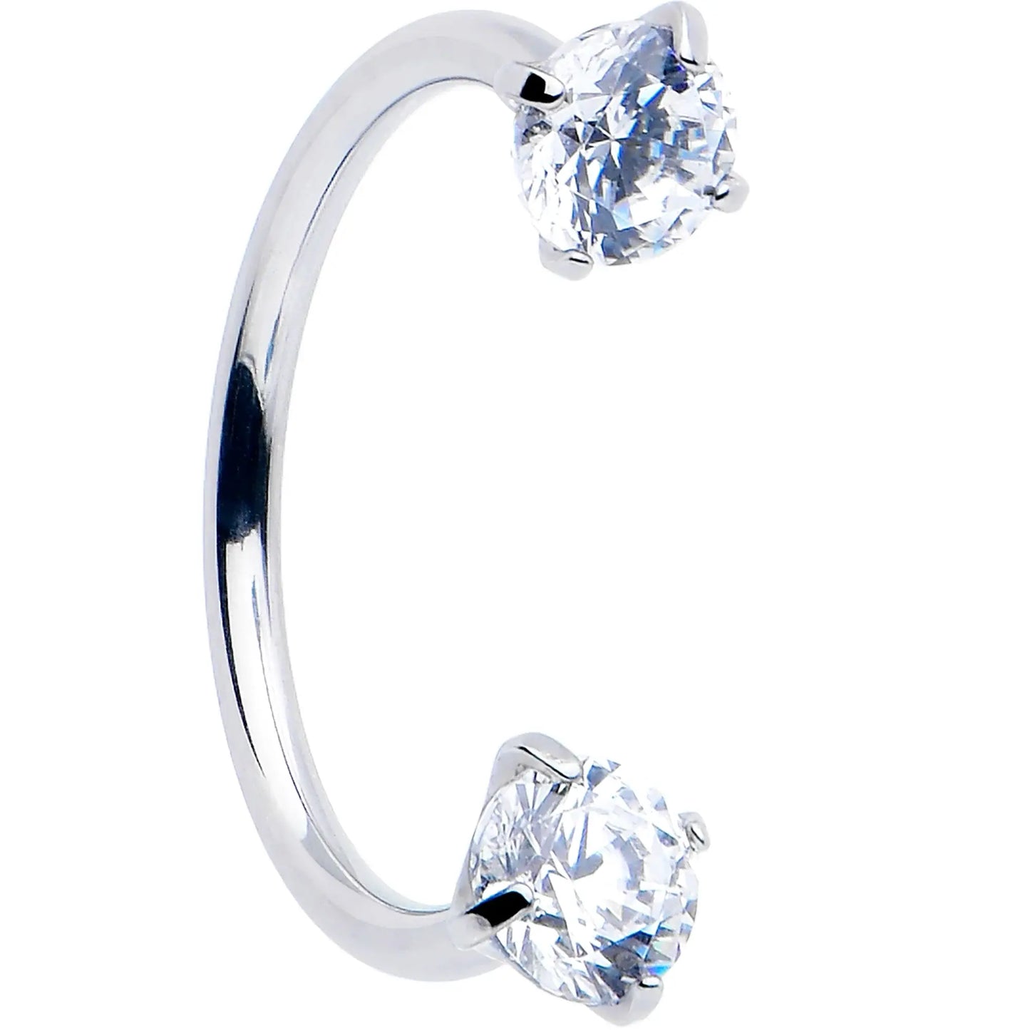 Double Gem Horseshoe Nose Ring Kit with Ball Grabber - BodyCandy - Flyclothing LLC
