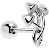 Trippy Mushroom Trio Barbell Tongue Ring - BodyCandy - Flyclothing LLC