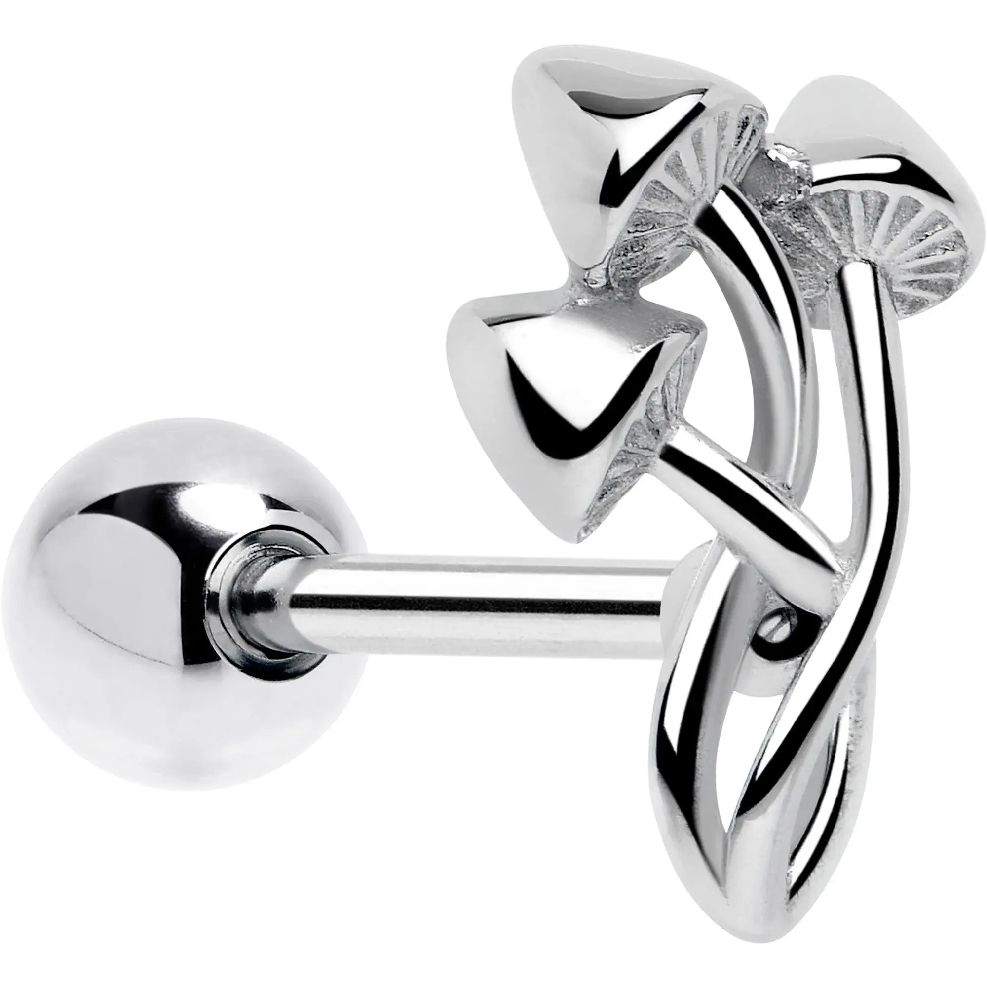 Trippy Mushroom Trio Barbell Tongue Ring - BodyCandy - Flyclothing LLC
