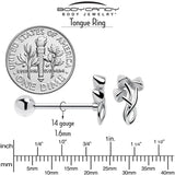 Trippy Mushroom Trio Barbell Tongue Ring - BodyCandy - Flyclothing LLC
