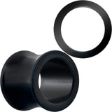 Black Hand Polished Double Flare Tunnel Plug Set 6mm to 25mm - BodyCandy - Flyclothing LLC