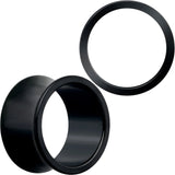 Black Hand Polished Double Flare Tunnel Plug Set 6mm to 25mm - BodyCandy - Flyclothing LLC