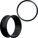 Black Hand Polished Double Flare Tunnel Plug Set 6mm to 25mm - BodyCandy - Flyclothing LLC
