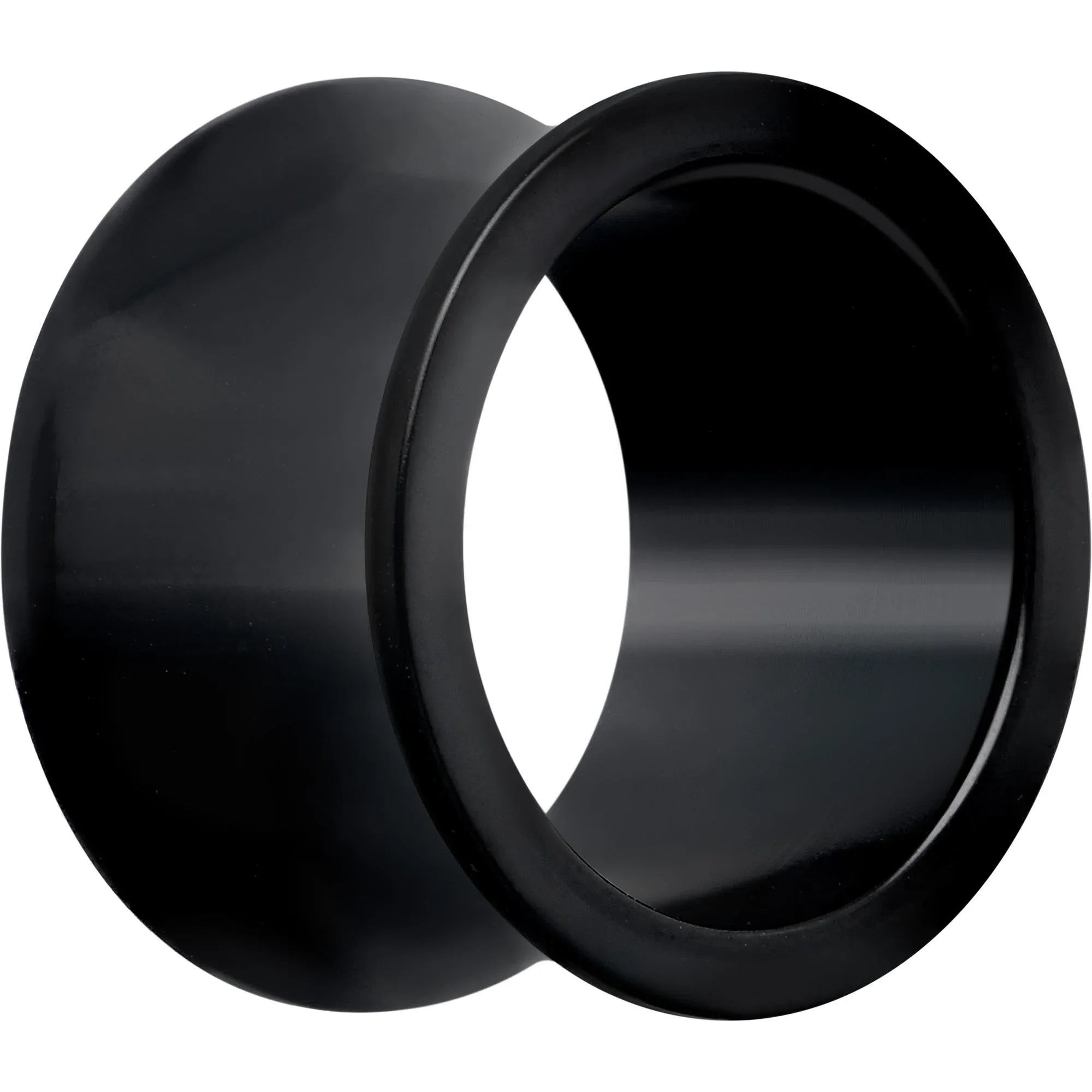 Black Hand Polished Double Flare Tunnel Plug Set 6mm to 25mm - BodyCandy - Flyclothing LLC