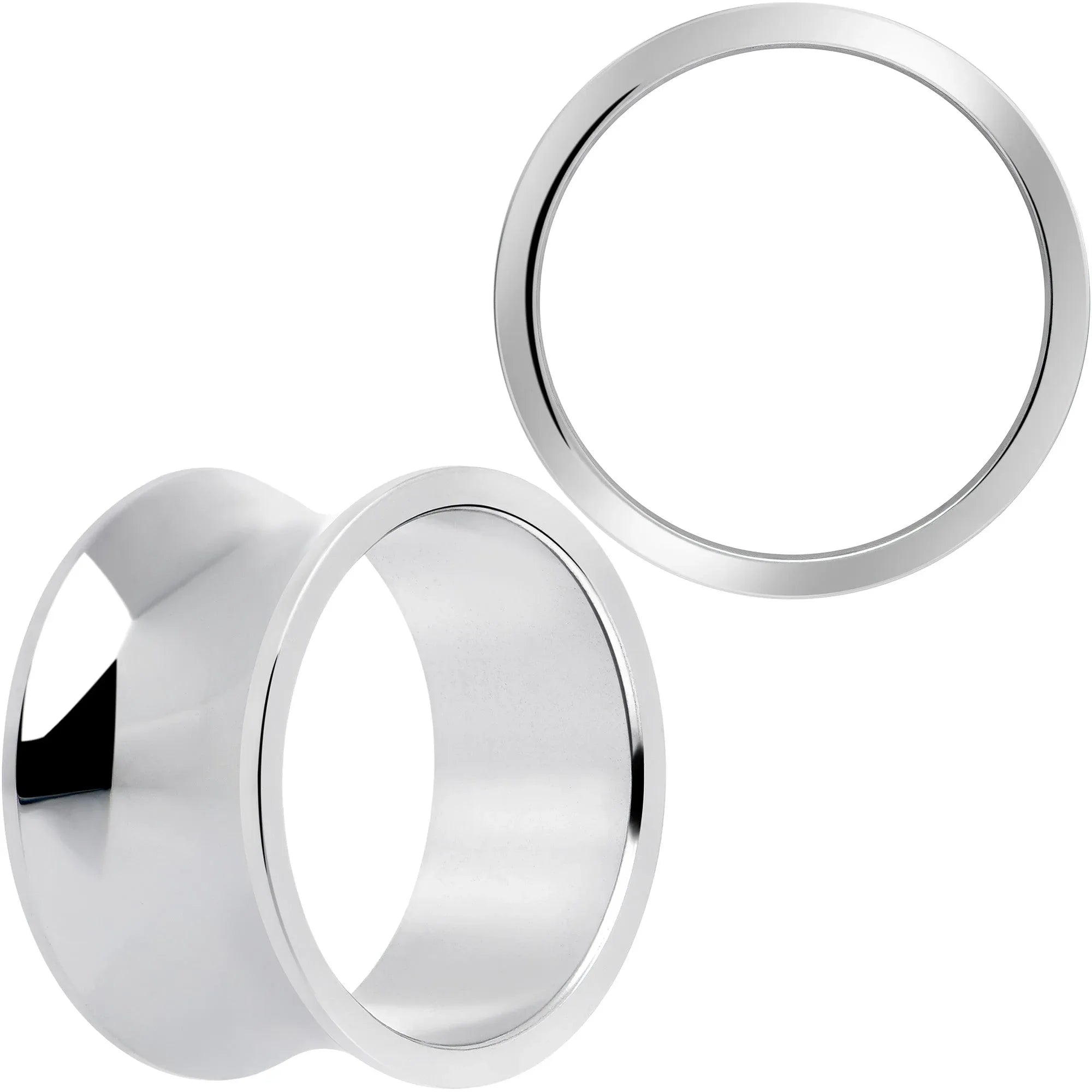 Hand Polished Thick Double Flare Tunnel Plug Set 6mm to 25mm - BodyCandy - Flyclothing LLC