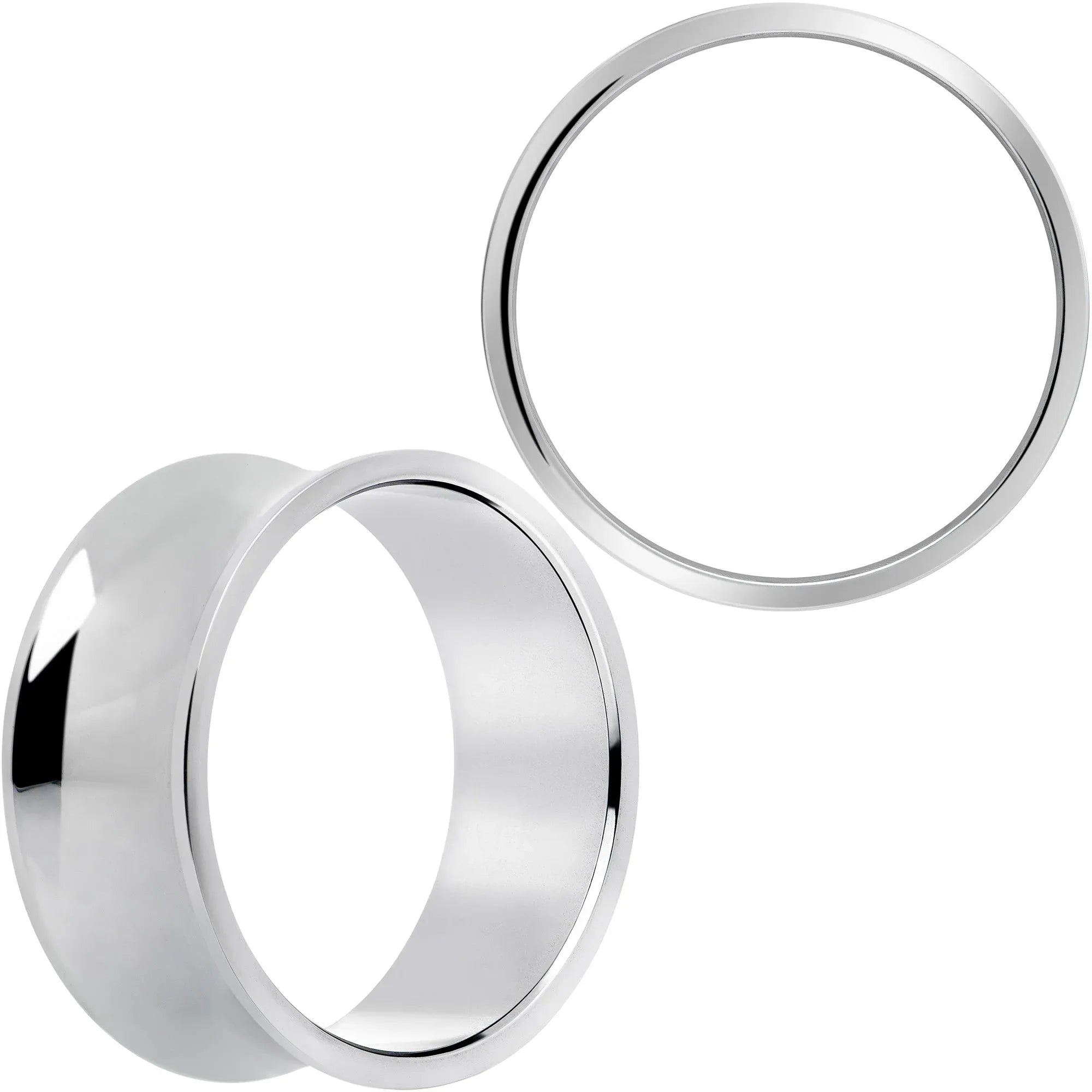 Hand Polished Thick Double Flare Tunnel Plug Set 6mm to 25mm - BodyCandy - Flyclothing LLC