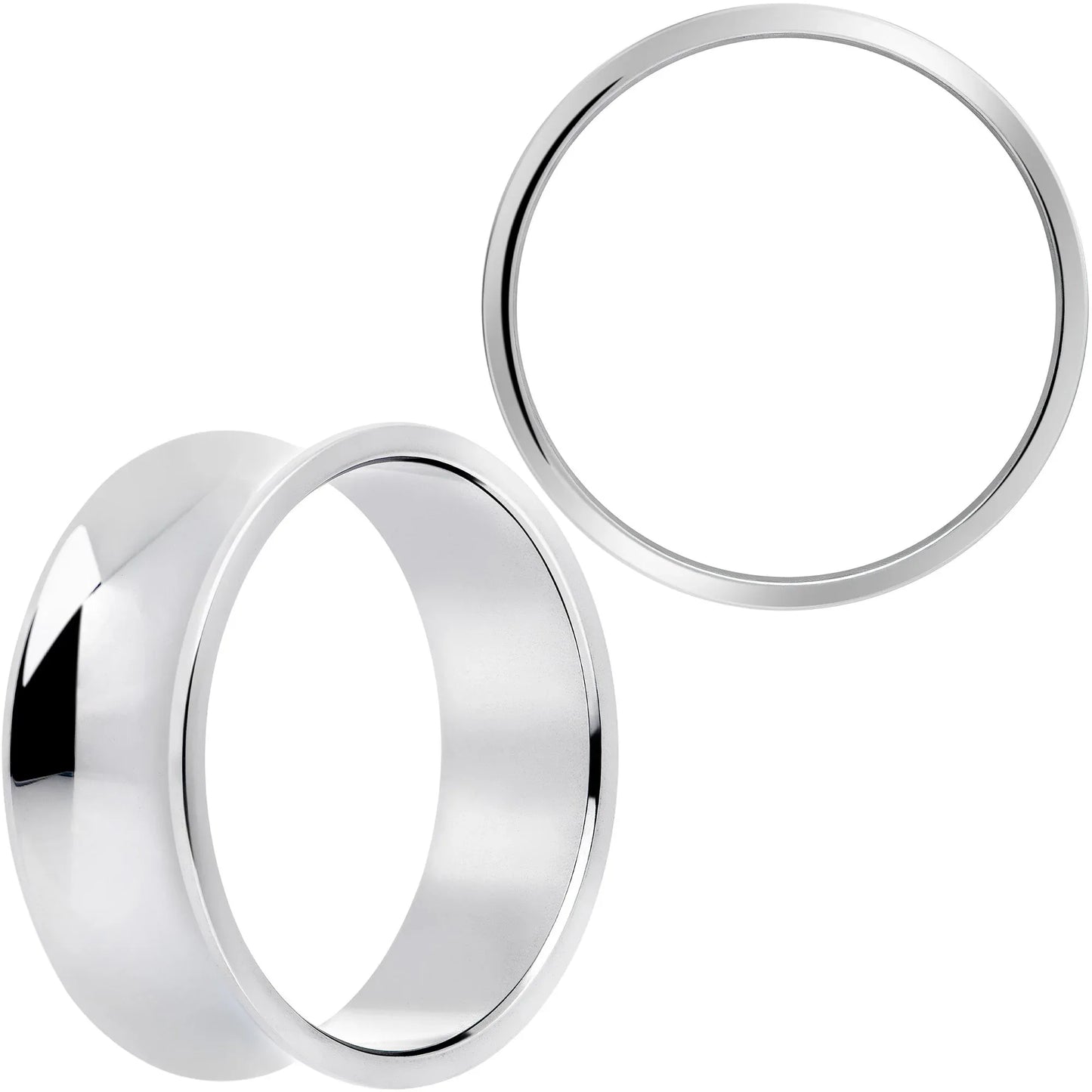 Hand Polished Thick Double Flare Tunnel Plug Set 6mm to 25mm - BodyCandy - Flyclothing LLC