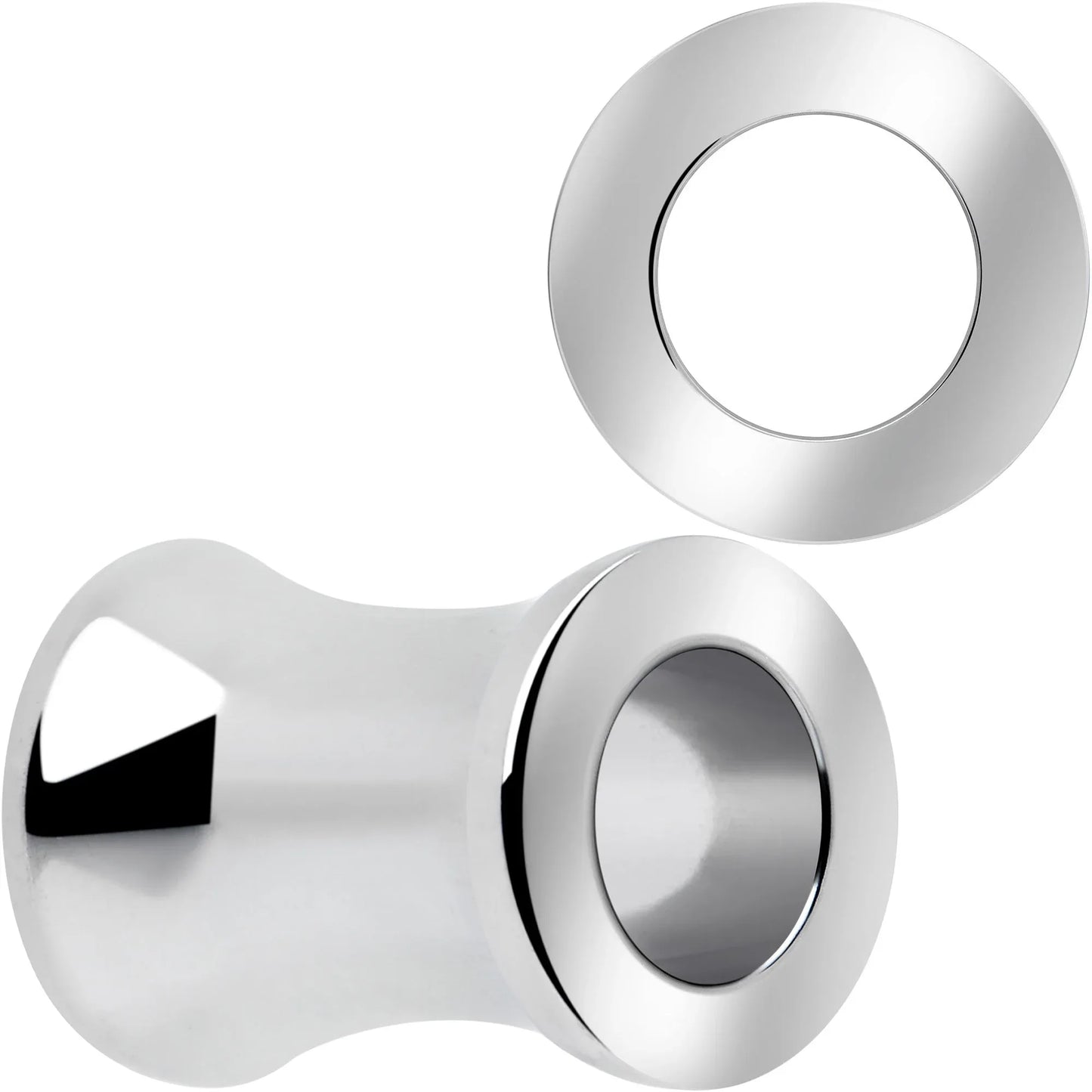 Hand Polished Thick Double Flare Tunnel Plug Set 6mm to 25mm - BodyCandy - Flyclothing LLC