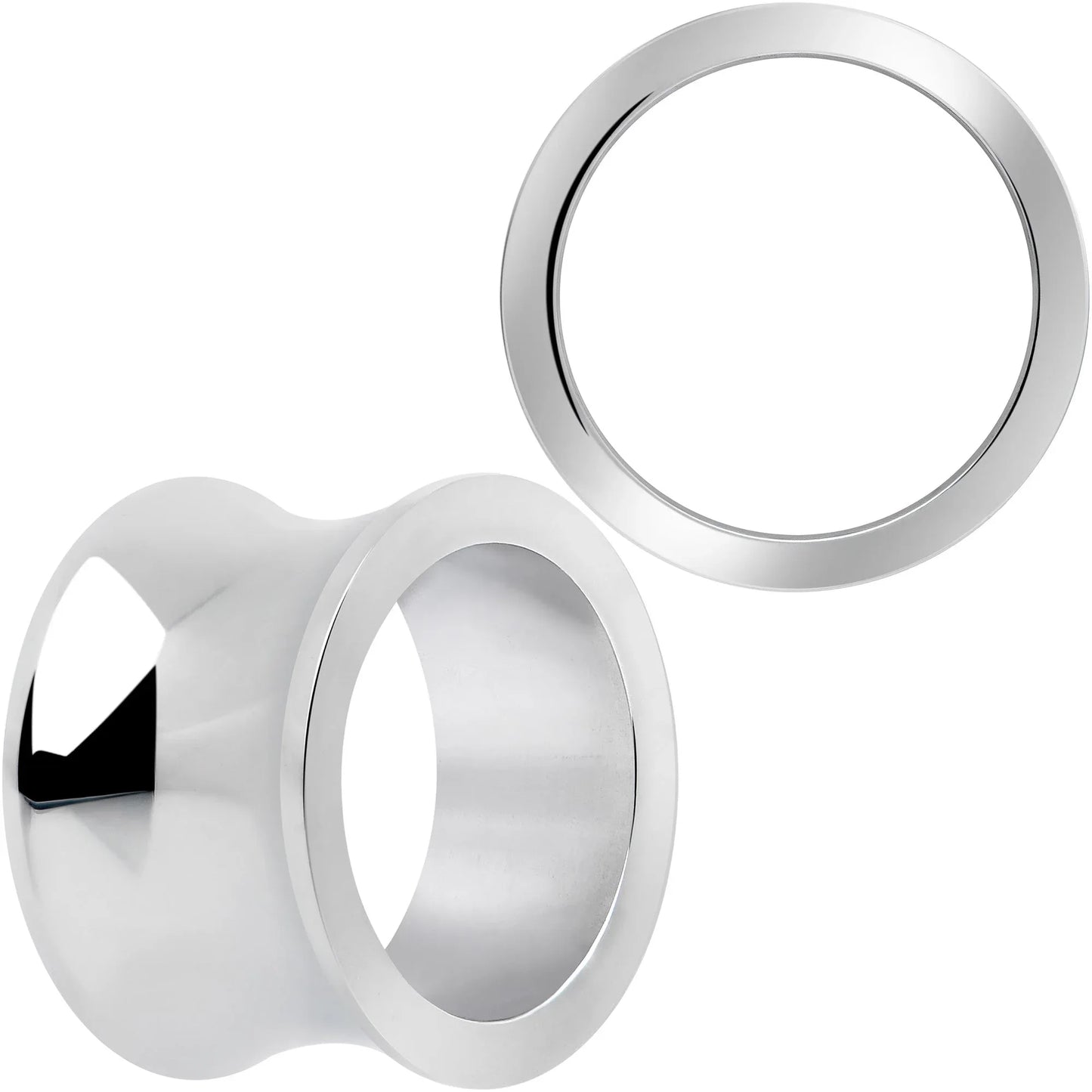 Hand Polished Thick Double Flare Tunnel Plug Set 6mm to 25mm - BodyCandy - Flyclothing LLC
