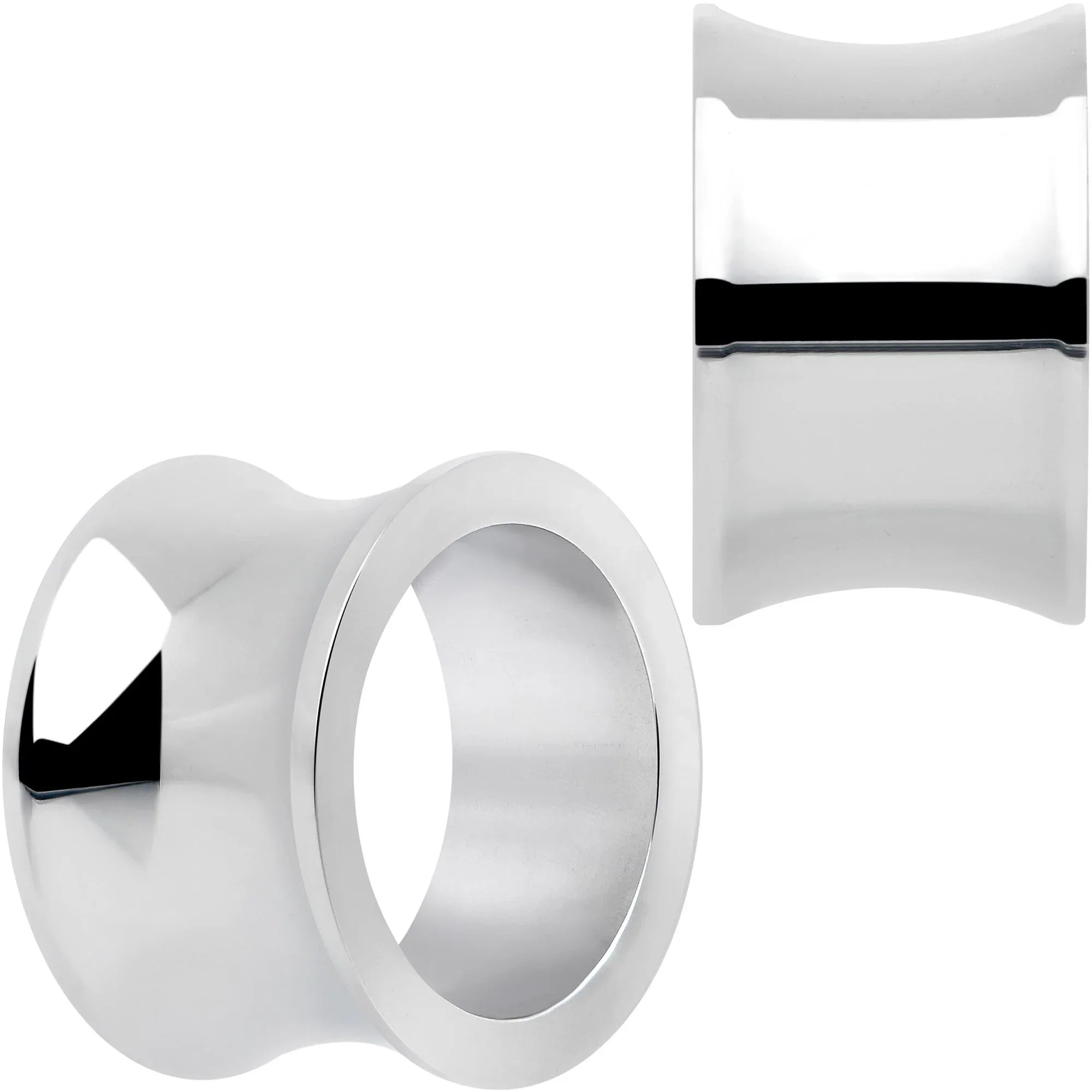 Hand Polished Thick Double Flare Tunnel Plug Set 6mm to 25mm - BodyCandy - Flyclothing LLC