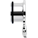 Clear Gem Drop Filigree Single Flare Tunnel Plug Set 6mm to 16mm - BodyCandy - Flyclothing LLC