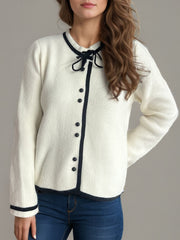 Button Down Long Sleeve Cardigan - Trendsi