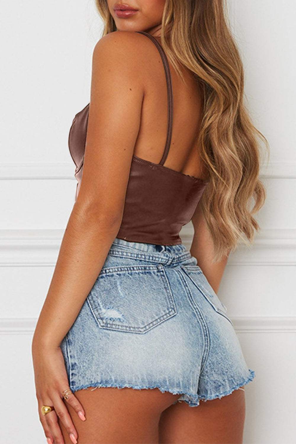 Scoop Neck Spaghetti Strap Cami - Trendsi - Flyclothing LLC
