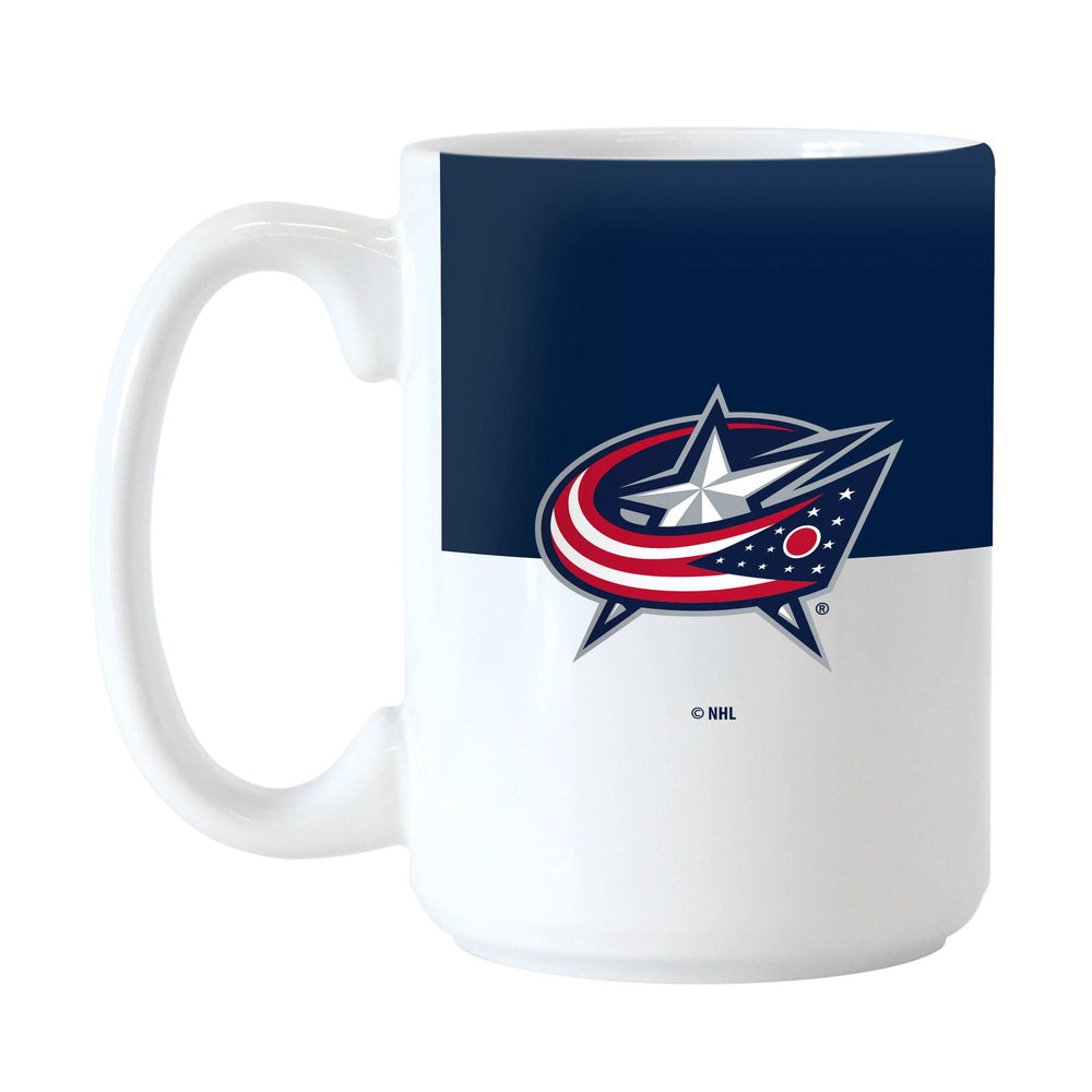 Columbus Blue Jackets Color Block 15 oz Sublimated Mug - Logo Brands - Flyclothing LLC