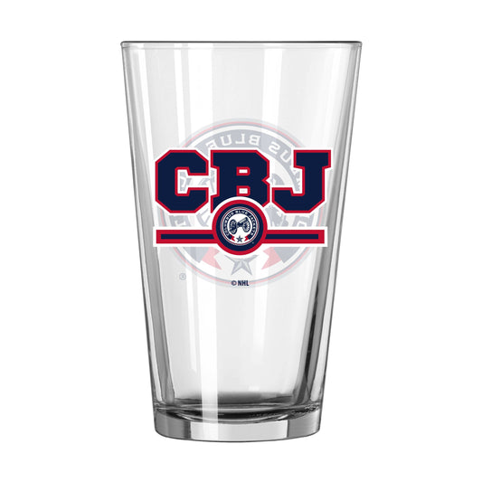 Columbus Blue Jackets 16oz Alternate Letterman Pint Glass - Logo Brands - Flyclothing LLC