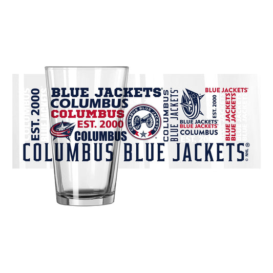Columbus Blue Jackets 16oz Spirit Pint Glass - Logo Brands - Flyclothing LLC