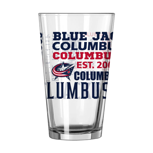 Columbus Blue Jackets 16oz Spirit Pint Glass - Logo Brands - Flyclothing LLC