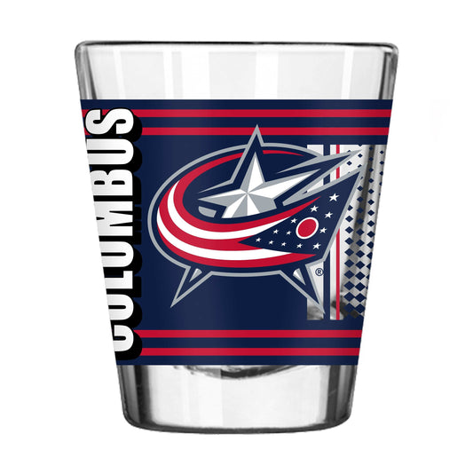 Columbus Blue Jackets 2oz Hero Shot Glass - Logo Brands - Flyclothing LLC