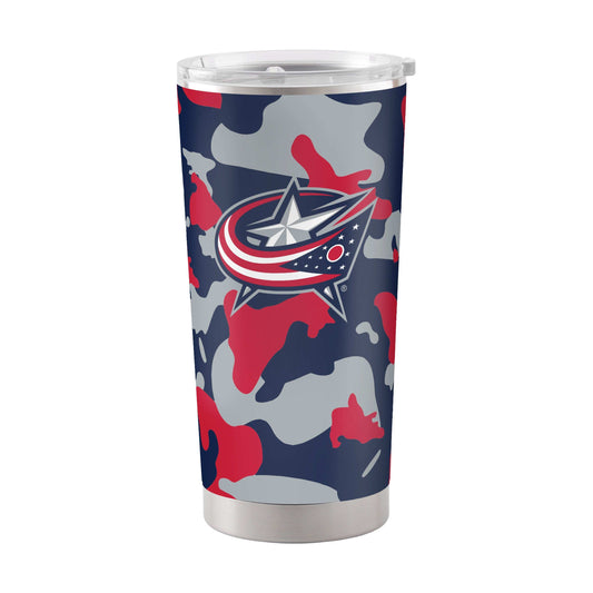 Columbus Blue Jackets 20oz Camo Stainless Steel Tumbler - Logo Brands - Flyclothing LLC