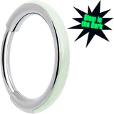 20G Implant Grade Titanium Glow in the Dark Hinged Segment Nose Hoop - BodyCandy - Flyclothing LLC