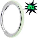 20G Implant Grade Titanium Glow in the Dark Hinged Segment Nose Hoop - BodyCandy - Flyclothing LLC