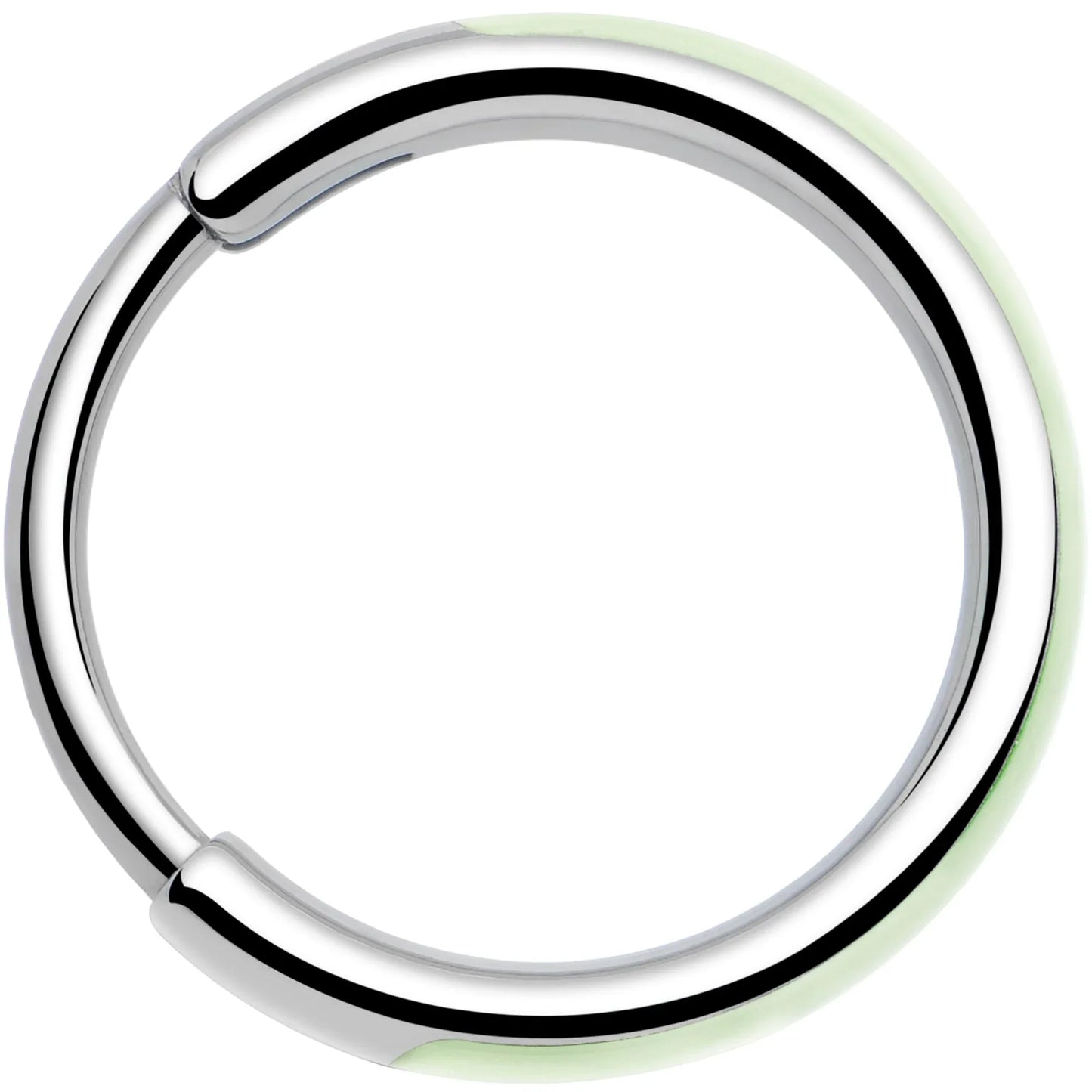 20G Implant Grade Titanium Glow in the Dark Hinged Segment Nose Hoop - BodyCandy - Flyclothing LLC