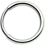 20G Implant Grade Titanium Glow in the Dark Hinged Segment Nose Hoop - BodyCandy - Flyclothing LLC