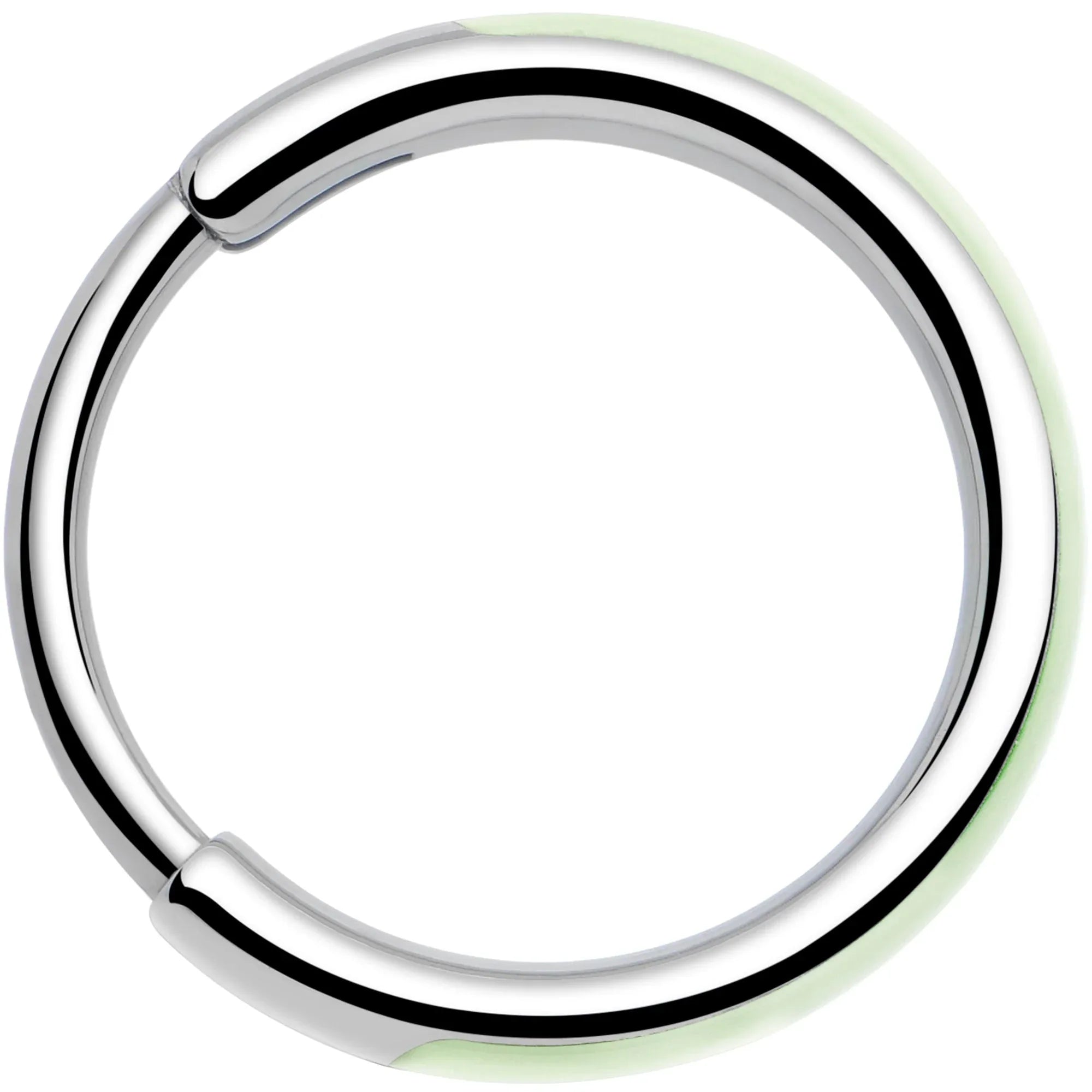 20G Implant Grade Titanium Glow in the Dark Hinged Segment Nose Hoop - BodyCandy - Flyclothing LLC
