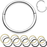 20G Implant Grade Titanium Half Closure Hinged Segment Ring - BodyCandy - Flyclothing LLC