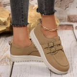 Buckle Accent Casual Loafers - Trendsi - Flyclothing LLC